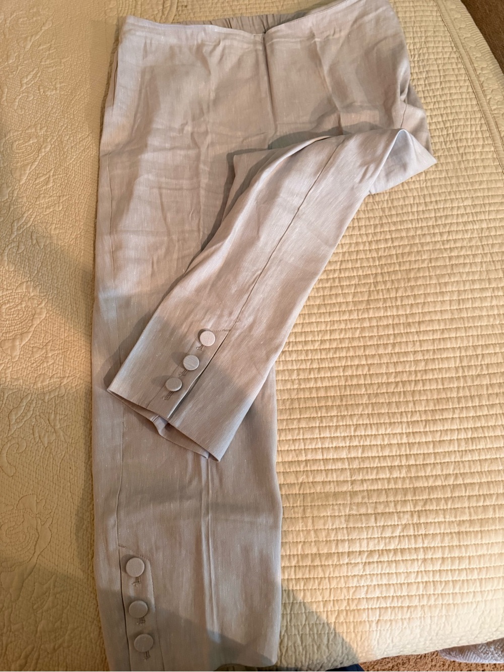 J.Jill Petite Linen Stretch Stretch Linen Cropped Slacks